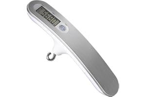 VOPOCO 110lbs Archery Bow Scale for Draw Weight Digital Bow Scale with g/oz/kg/lb 4 Unit Conversions Luggage Scale for Traveling Bow Draw Weight Scale Recurve Bow Accessories (Silver) (Silver)