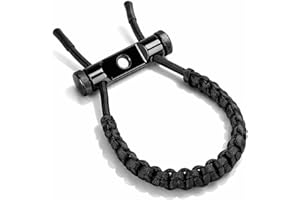 Bow Wrist Sling,1Pc Archery Adjustable Compound Wrist Rope,Durable Leather Braided Cord Rope Hunting Accessory