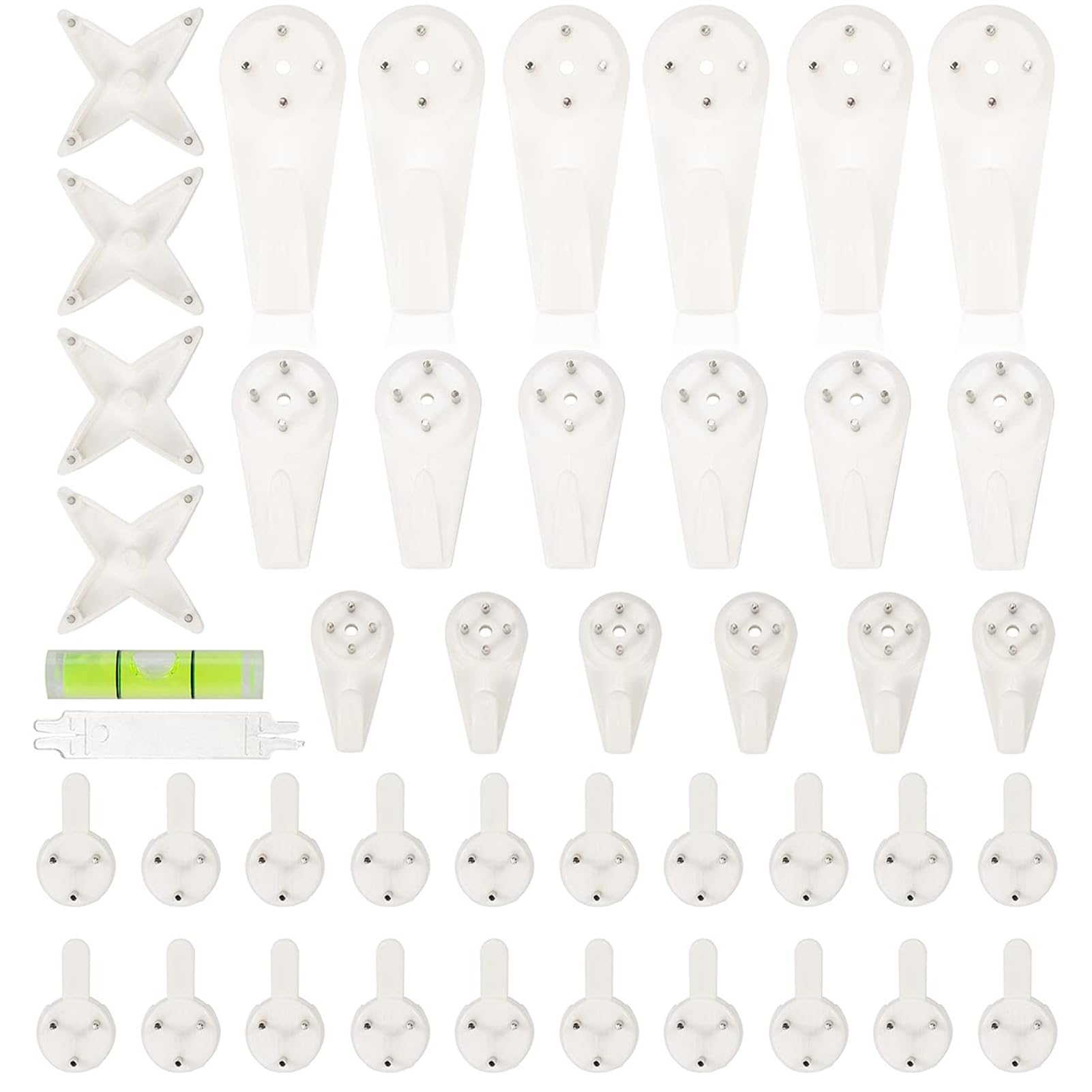 DOETYD 42pcs Picture Hanging Hooks Non-Trace Hangers Suitable for Hanging Paintings Travel Wedding Photo Frame on Hardwall Drywall