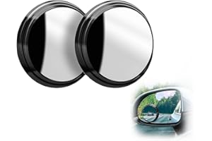 2Pcs Blind Spot Mirrors, 360°Rotate Round Blind Spot Mirrors, Convex Side Mirror Blindspot Enhanced Driving Safety for Commut