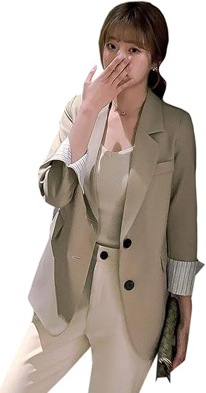 Amazon Ppeireeレディース スーツジャケット ショートコート おしゃれ スーツ オフィス 長袖 女性用 トップス 秋 レディース アウター ブレザー 大人 ジャンパー エレガット コート ジャケット 通販