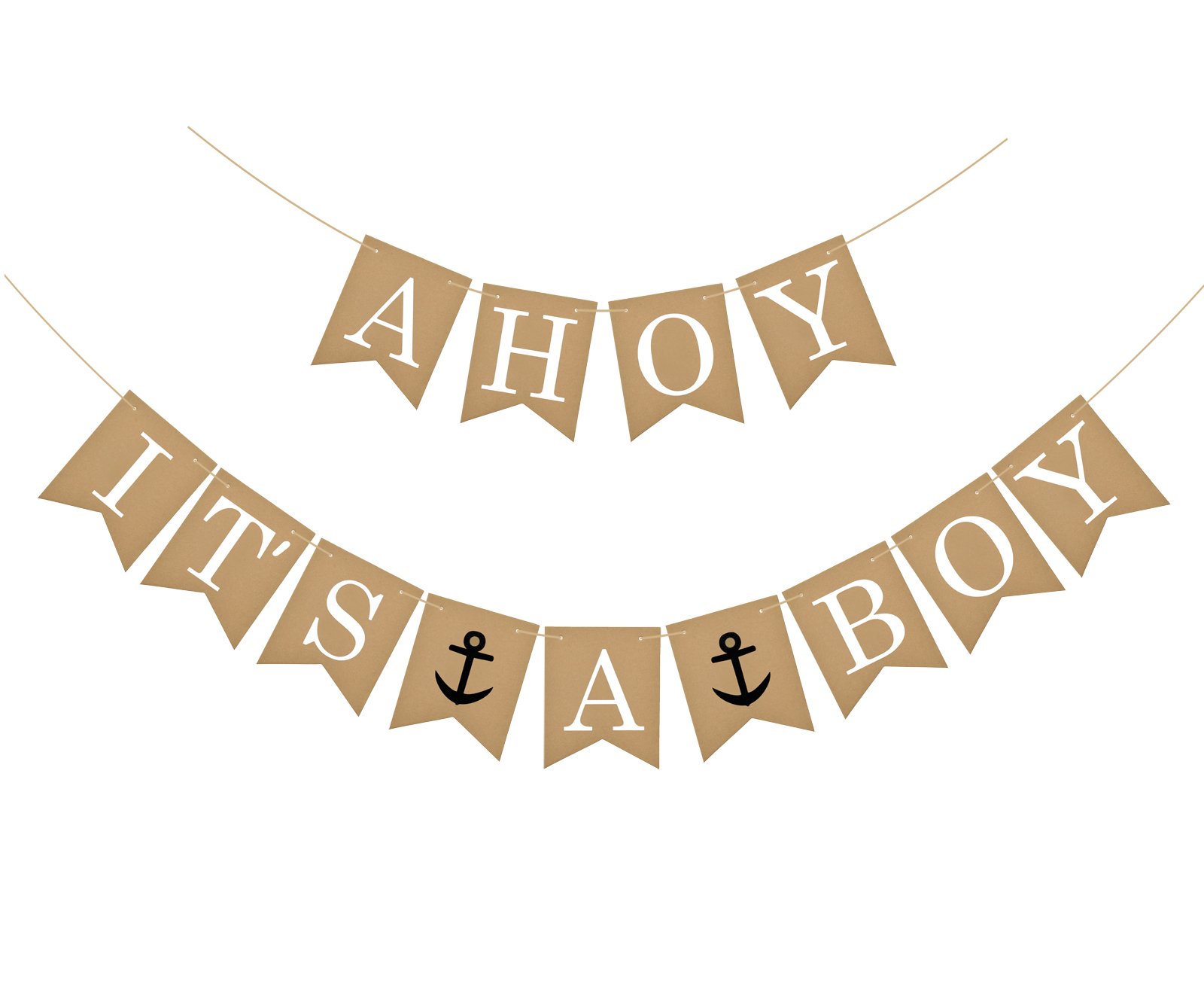 Buy Famoby AHOY It's A BOY Anchor Banner for Baby Shower Party