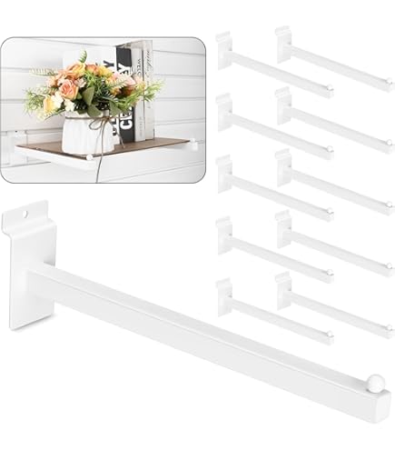 SSWBasics Black 6-Ball Waterfall Slatwall Accessories - Pack Of 10 - Sleek Slat Wall Accessory Hanger Hook Clothing Display Stylish Retail Boutique Slat Wal