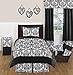 Sweet Jojo Designs Black and White Isabella Girls Window Valance