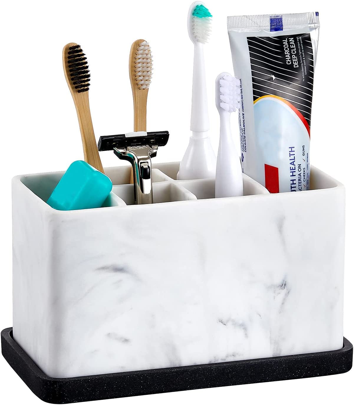 ZCCZ Toothbrush Holder, Bathroom Storage Organizer Caddy for Electric Toothbrush, Toothpaste, Dental Floss, Razor, Comb, Makeup Brush and More