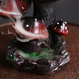 SKILBEAIA Mushroom Backflow Incense Burner with Cones & Sticks Set view 8