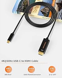 CableCreation USB C to HDMI Cable 6FT 4K@60Hz, USB