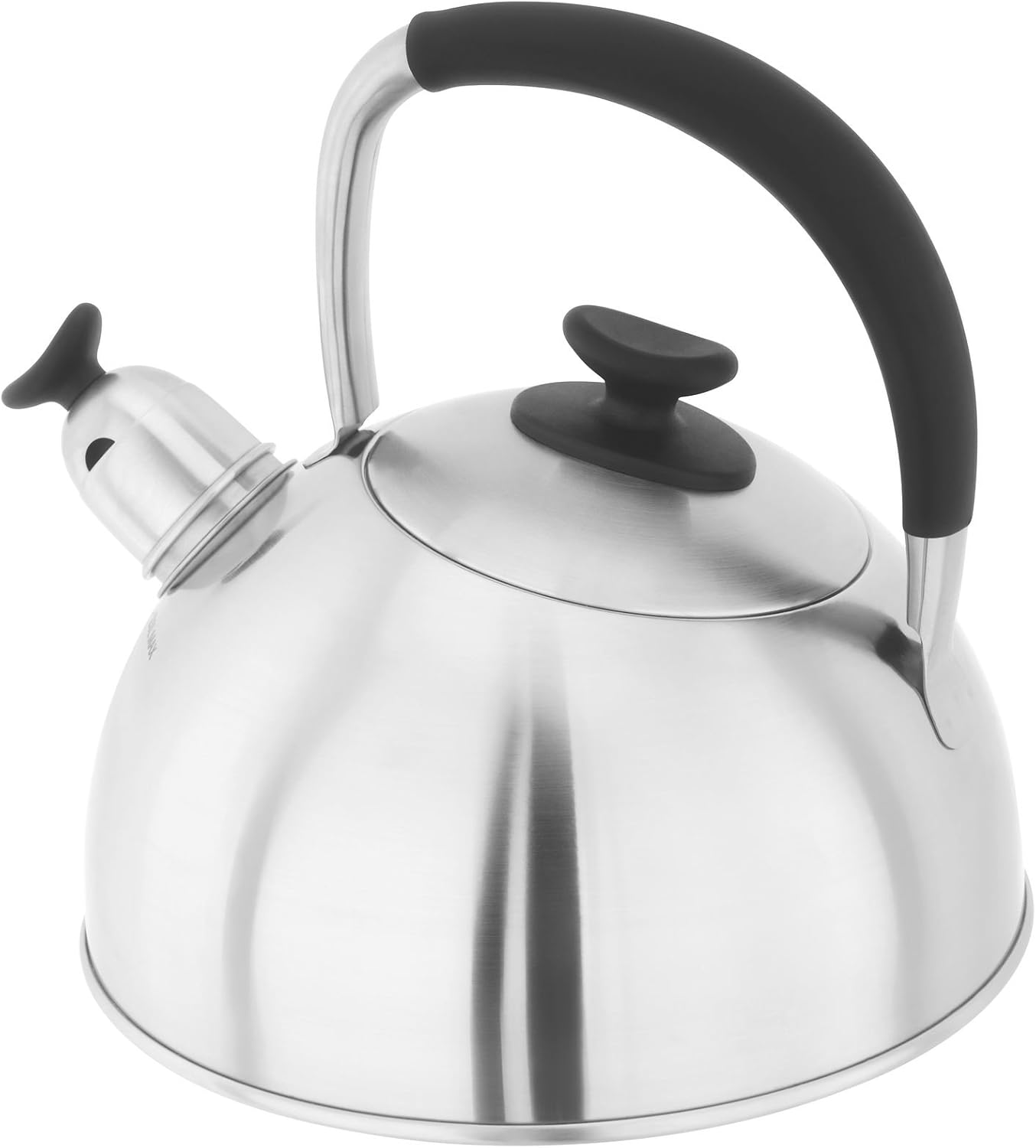 Stellar"Casstel" Stainless Steel Stove Top Whistling Kettle 2.0Ltr Suitable for AGA/Rayburn, Silver