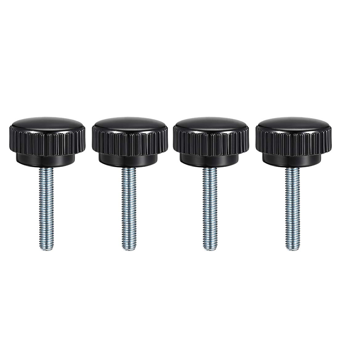 sourcing map M8 x 40mm Male Thread Knurled Clamping Knobs Grip Thumb Screw on Type 4 Pcs