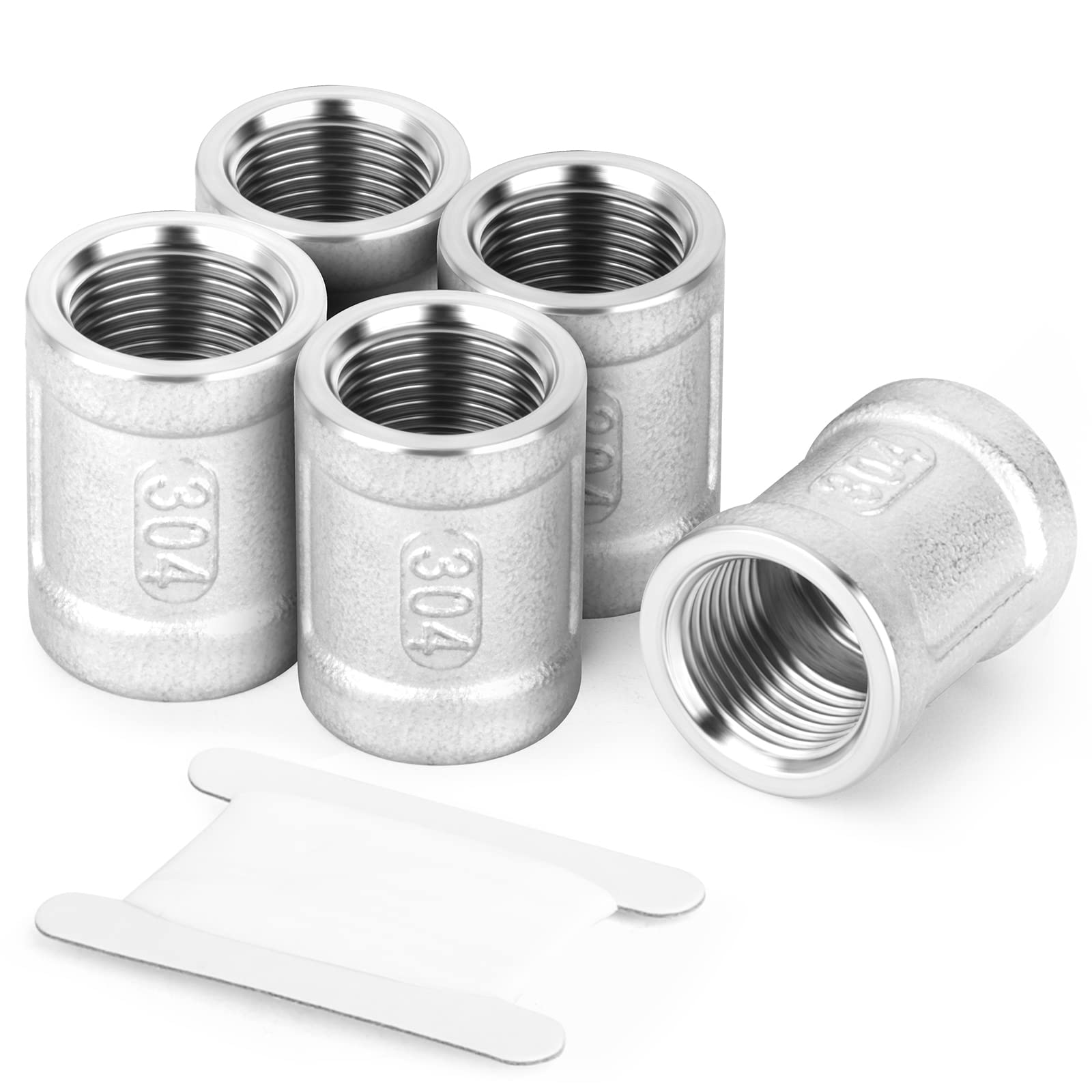 TAISHER 5PCS 304 Stainless Steel Cast Pipe