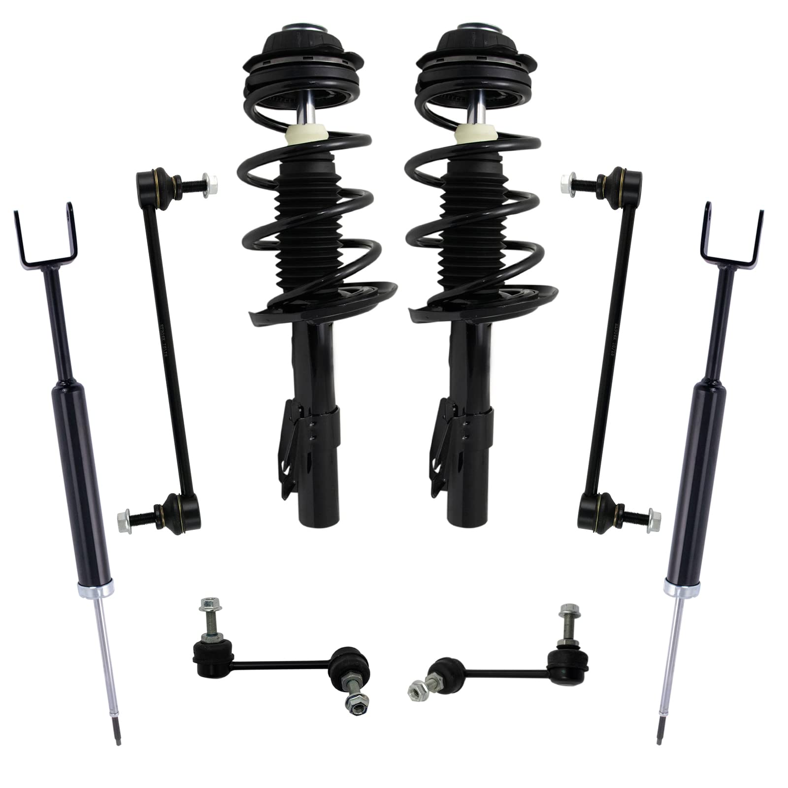 Photo 1 of ***Missing Box 1 of 2*** TRQ Front and Rear Suspension Kit Complete Strut & Coil Spring Assembly Shock Absorber Sway Bar Stabilizer Link Compatible with 2013-2016 Dodge Dart