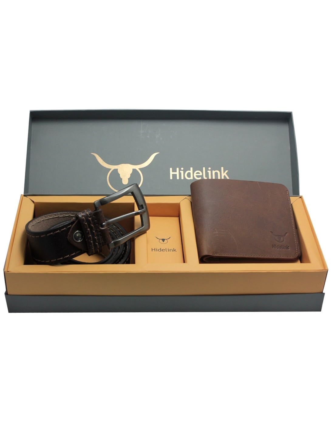 Buy Hidelink Genuine Leather Belt & Wallet Combo for Men (SP8252 ) at