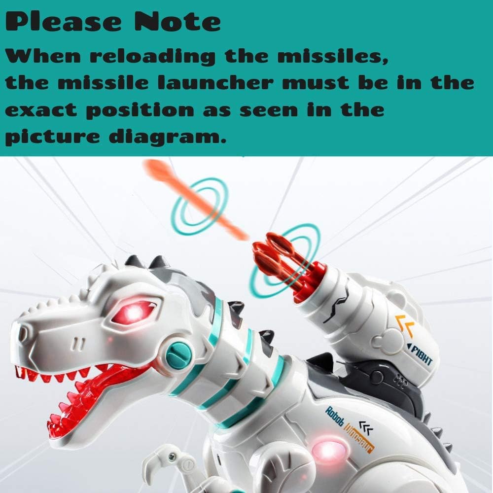 Amazon.com: wodtoizi Robot de Control Remoto Dinosaurio Juguete Interactivo RC Dinosaurio Roar Robot Caminar T-Rex Educativo Inteligente Bailando Misiles de Cantar Lanzamiento de Niebla de Agua Pulverización Narración de Historias Aprendizaje: Toys