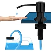 Soap Dispenser for Kitchen Sink, Kichen Sink SoapDispenser, 47" Extension Tube kit, Under Sink Soap Dispenser Pump, No Need More Refills, Good Suction Power, Black