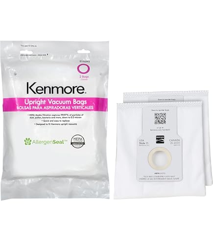 3 Vacuum Bags For Kenmore 50688, Type O/U – Compatible With Sanyo Performax & Panasonic Models