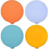 LUVCOSY 4 Cup Silicone Replacement Lids Storage Cover for Pyrex 7201-PC Glass Bowls (Container not Included) 4 Pack Microwave, Dishwasher and Freezer Safe