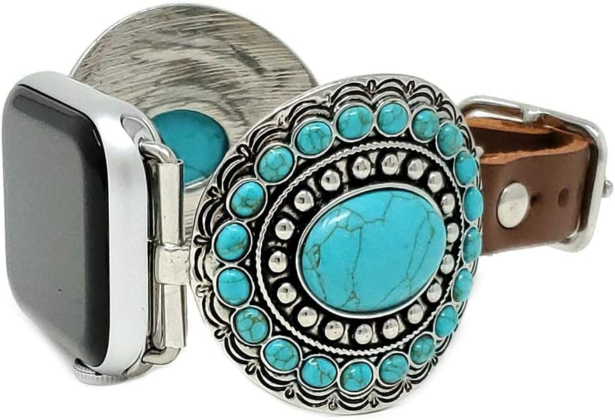 Compatible with Apple Watch Leather Band 38/40 mm Western Conchos Boho