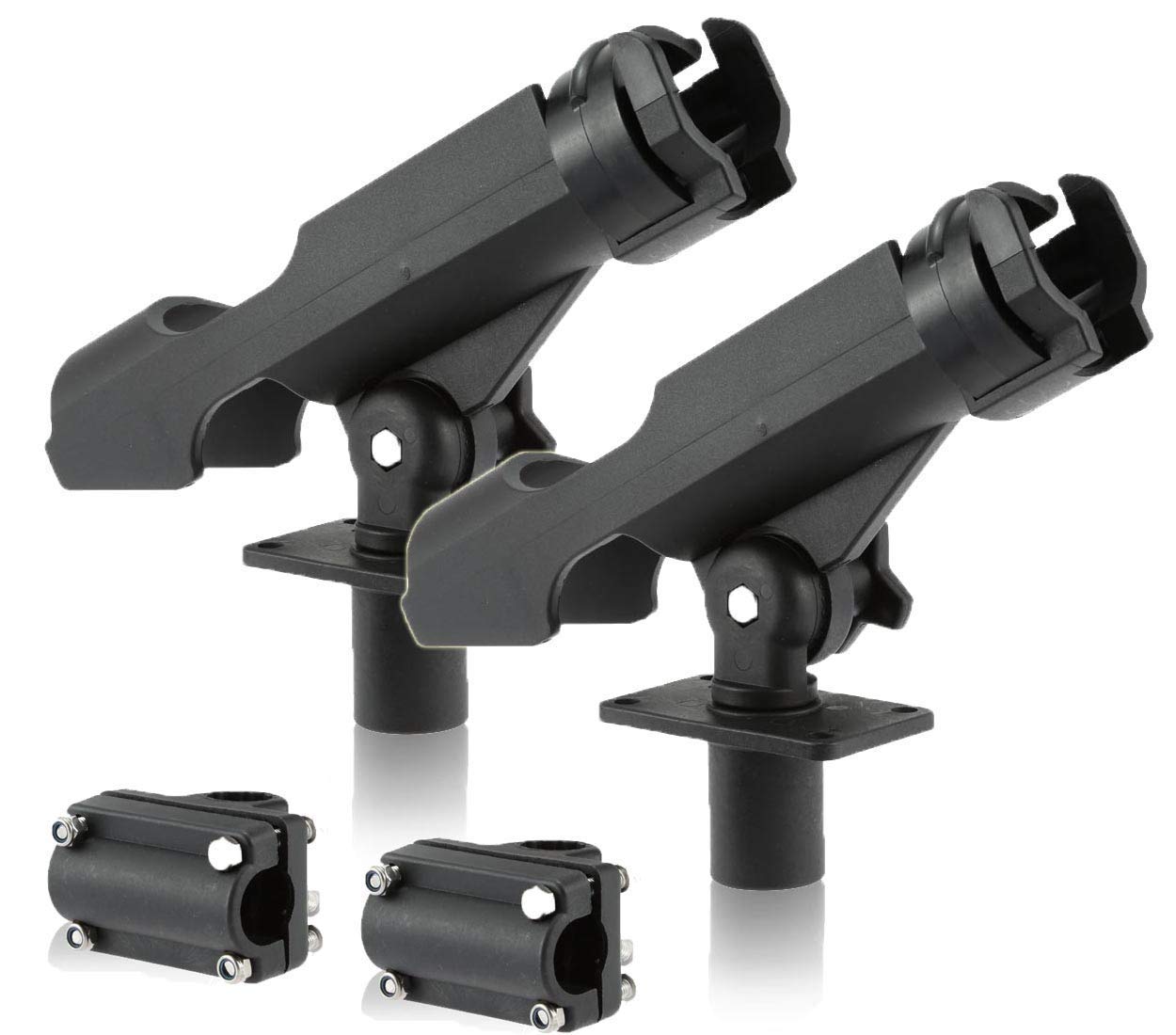 Adjustable Fishing Boat Rods Holder 360 Degree Fishing Pole Rod Racks with Large Clamp Folding Holder(RH40-2PCS)