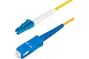 StarTech.com 1m (3.3ft) LC to SC (UPC) OS2 Single Mode Simplex Fiber Optic Cable, 9/125, 40G/100G, LSZH Fiber Jumper Cord