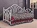 Coaster Home Furnishings Twin Daybed with Metal Fan Back, White