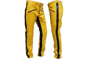 LEATHER JACKETZ Famous Uma Thurman’s Yellow Bride Motorcycle Jacket|Beatrix Kill Kiddo Bill Unisex Leather Jacket