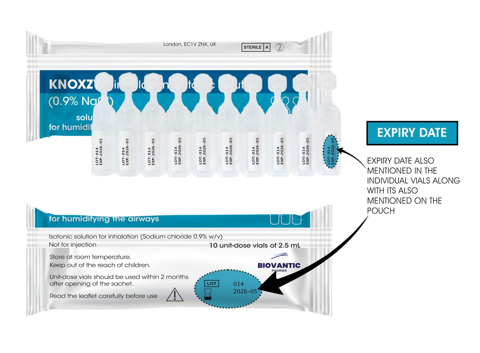 Mua KNOXZY Isotonic Saline Solution 0.9% - Sodium Chloride NaCl - Inhalation Saline Solution ...
