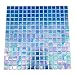 URBN Contemporary Ocean Blue Iridescent Glass Mosaic Tile for Indoor and Outdoor - Single Sheet (13 inches x 13 inches, 1.15 SQ FT)