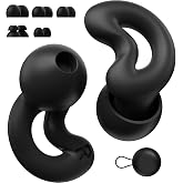 Relaxcharm Ear Plugs for Sleeping, 40 dB NRR, Side Sleepers, 5 Ear Tips | Soft Silicone with a Pressure-Free Fit for Side Sleeping; Washable and Reusable; Carry Case