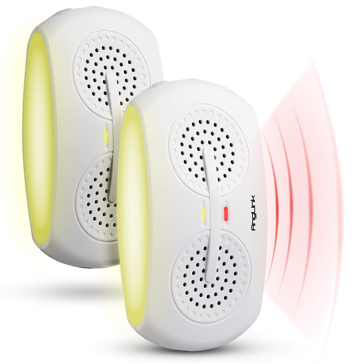 AngLink 2 x Ultrasonic Pest Repeller, 24W Dual Ultrasonic High Power Plug in Pest Control Mice Control Repellent Pest Deterrent, Control for Rat, Spiders, Mosquito, Mice, Bug, Rodents, Cockroaches