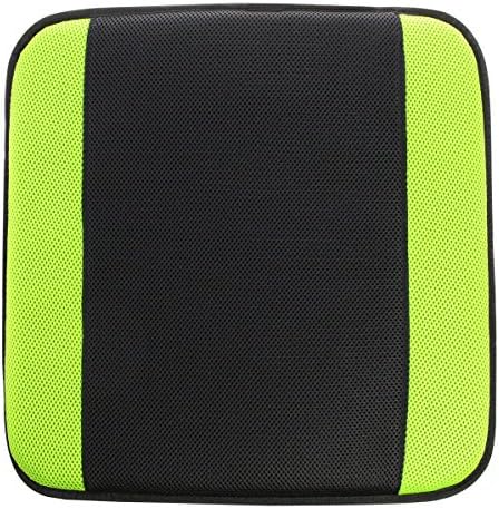 JustNile Effective Memory Foam Lumber Support Chair Seat Cushion - Green With Anti-slip Bar Ideal for Office Chair Car Seat and Recliner