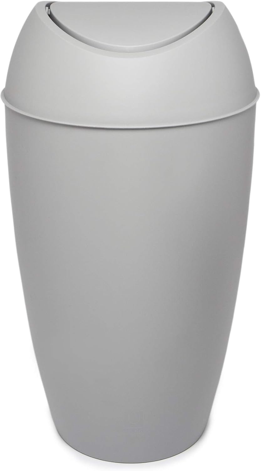 Umbra Twirla, 2.4 Gallon Trash Can with Swing-top Lid, Gray: Home & Kitchen