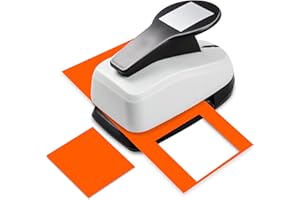 HKKYO Square Punch 1.9 inch Square Hole Puncher for Crafts Squares Paper Punches