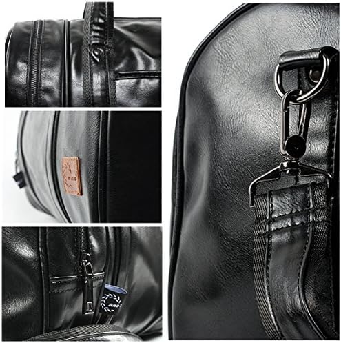 Weekender Oversized Travel Duffel Bag With Shoe Pouch, Leather Carry On Bag 7 Weekender Oversized Travel Duffel Bag With Shoe Pouch, Leather Carry On Bag