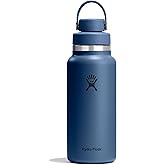 Hydro Flask Water Bottle - Insulated Stainless Steel - Wide Mouth Flex Chug Lid, Non Spill, Leakproof in 32 Oz Harbor Blue