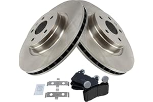 TRQ Front Brake Pad and Rotor Set Ceramic Compatible with 2012-2021 Tesla S 2016-2021 X