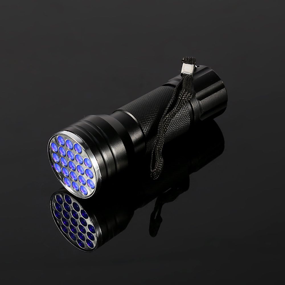 UV Flashlight 21 LED Ultraviolet Flashlight Black Light with 3AAA Batteries UV Flashlight Black Light for Pets Stains Detector Dog Urine Cat Urine and Bed Bugs - Image 3