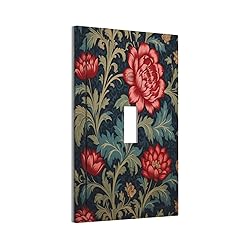 Tewujay Red Floral with Green Blue Leafy 1 Gang