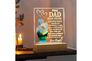 AKEROCK Gift for Fathers Day from Daughter/Girl, Dad Gifts with LED Light for Fathers Day - Fathers Day Presents for Dad/Daddy