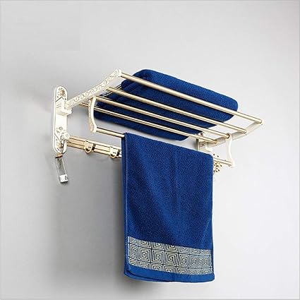 Amazon Com Towel Rack Bathroom Accessories Folding Towel Rack