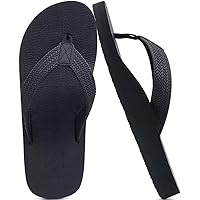 Men\'s Black Flip Flops With Arch Support Comfortable Yoga Mat Sandals Casual Amazon.com | ChayChax Mens Two-Tone Flip Flops with Arch  main image 4