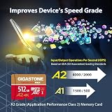Gigastone 512GB Micro SD Card A2 V30 + USB C Reader for GoPro 4K Camera UHD view 6