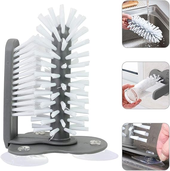 AFASOES Standing Glass Washer Sink Suction Cup Base Cleaning Bottle