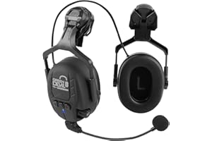 GREEN DEVIL Hard Hat Mounted Bluetooth Hearing Protection Ear Muffs NRR27dB Helmet Attached Work Headphones With Mic