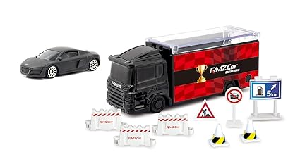 RMZ 1:64 Scania Truck Launcher Black (Audi R8 Matte Black)