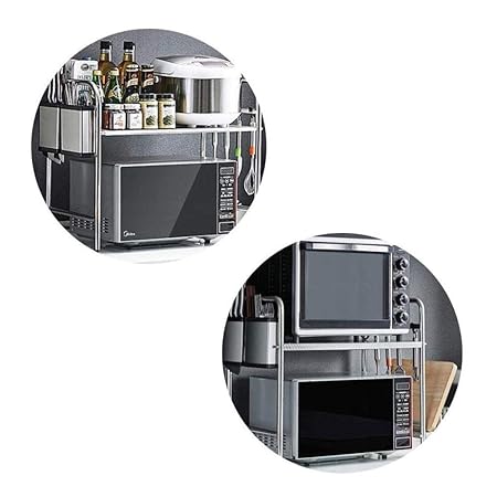 Rack de microondas Cocina Estante de almacenamiento de acero ...