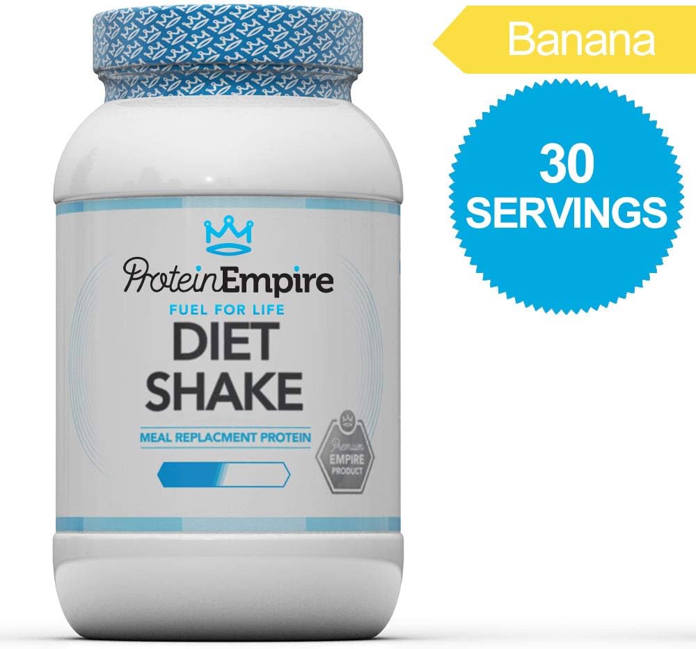 Protein Empire Diet Shake | 1.8kg, 30 Servings| Meal Replacement Shakes for Weight Loss, High Protein, Low Sugar & Fats - Banana