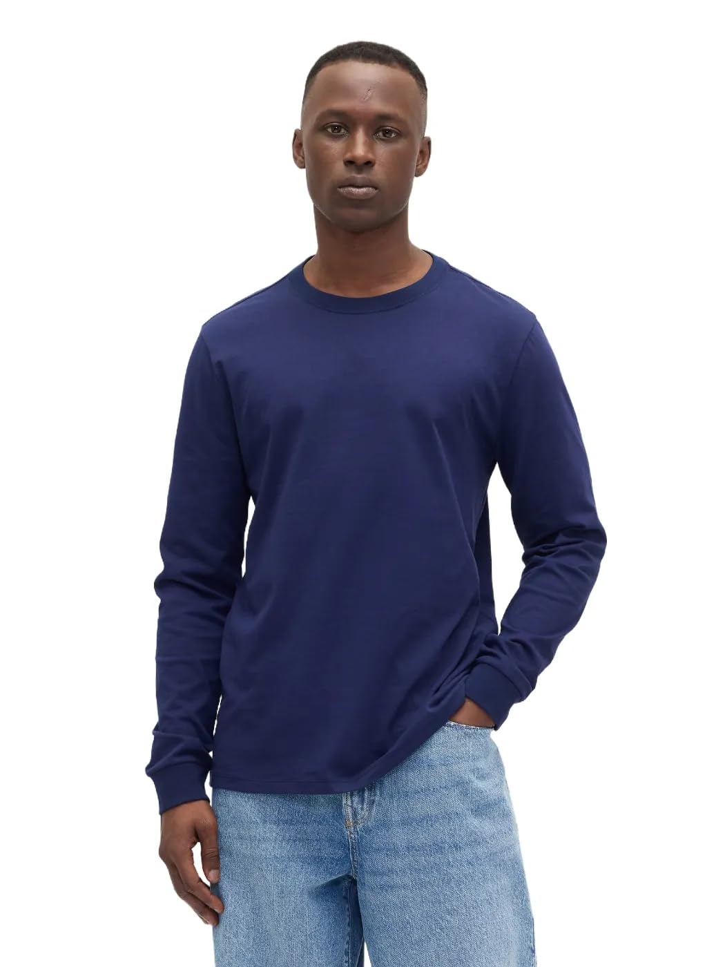 GAP Mens Long Sleeve Everyday Soft T-Shirt New Navy S