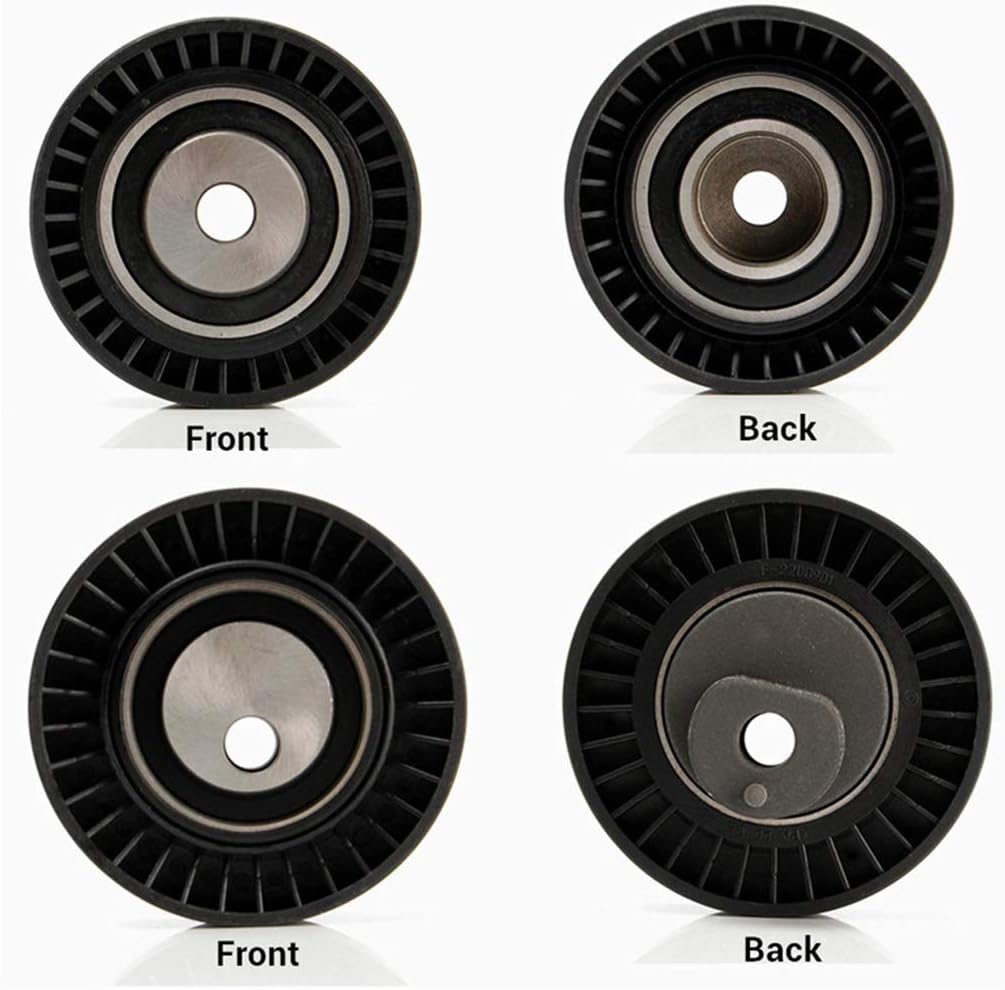 Uzinb 2PCS Belt Tensioner Pulley Idler Pulley Kit Compatible for BMW