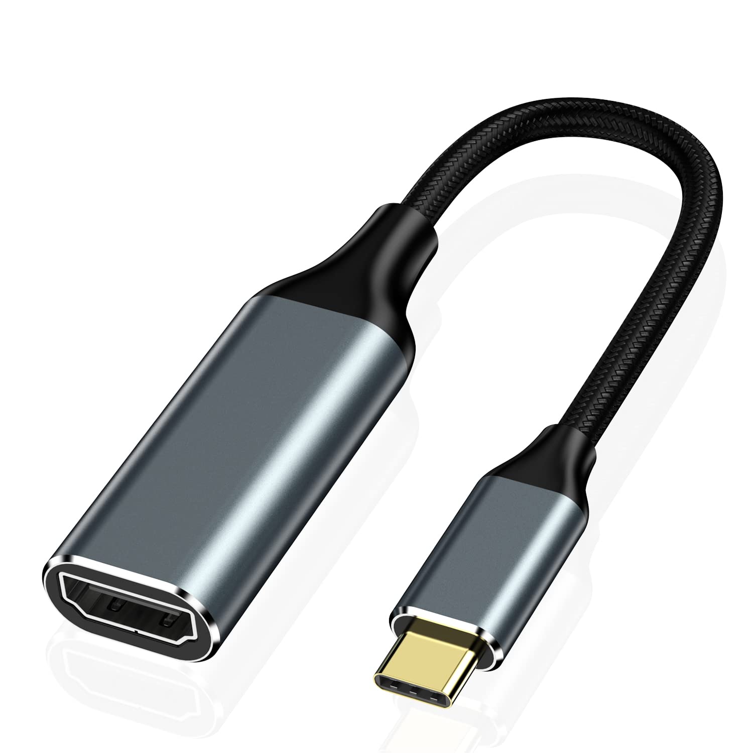 Eono USB C to HDMI Adapter 4K@60Hz, Type C Thunderbolt 3/4 to HDMI Adapter with Video Audio Output Compatible with MacBook Air, iPad Pro, Surface Pro