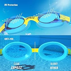 COPOZZ Kids Swimming Goggles, Child Swim Goggles